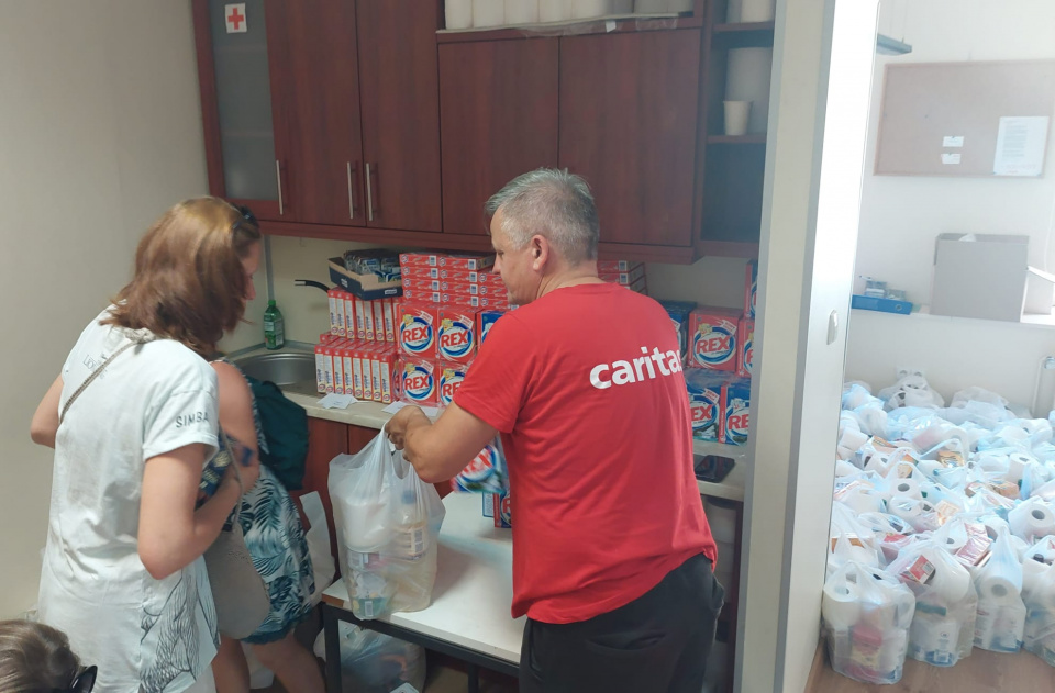 Pomoc Caritas dla uchodźców z Ukrainy [fot. Katarzyna Doros-Stachoń]