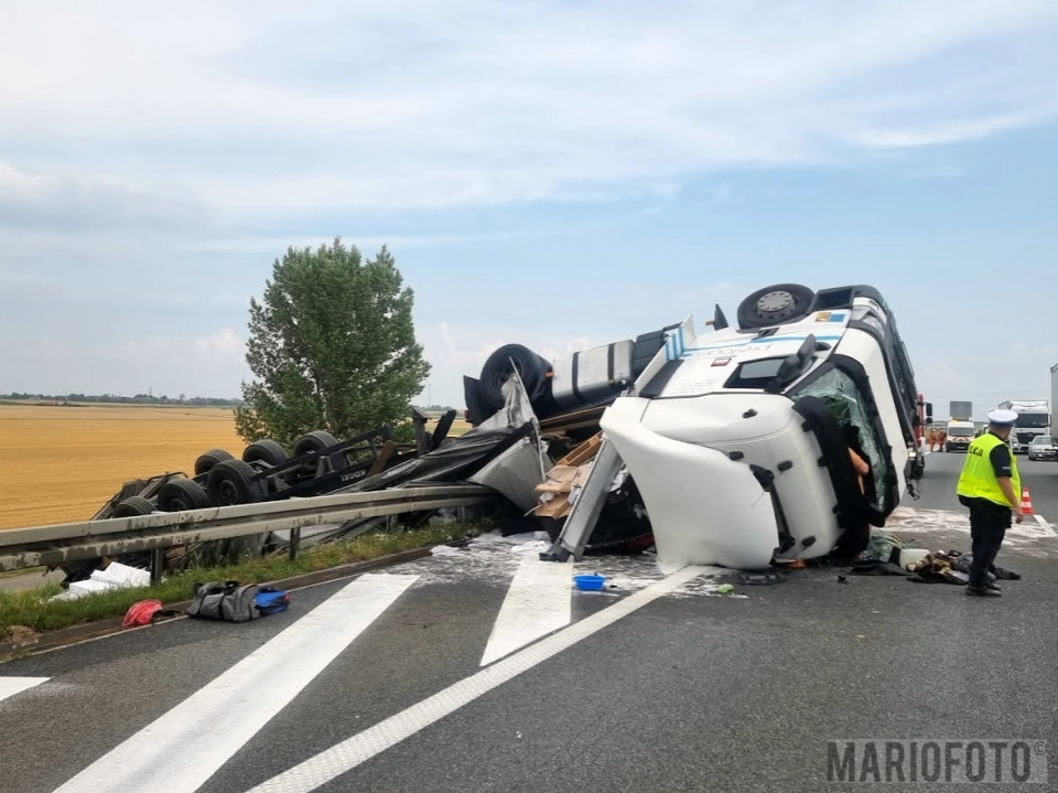Wypadek na autostradzie A4 [fot. Mario]