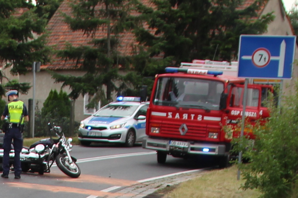 Wypadek w Rogalicach na DK 39 [fot. opolska policja]