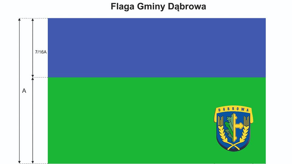 Projekt flagi gminy Dąbrowa [fot. UG Dąbrowa]