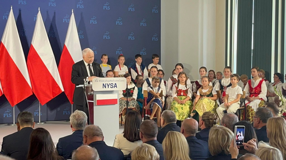 Jarosław Kaczyński w Nysie foto: K.Biel