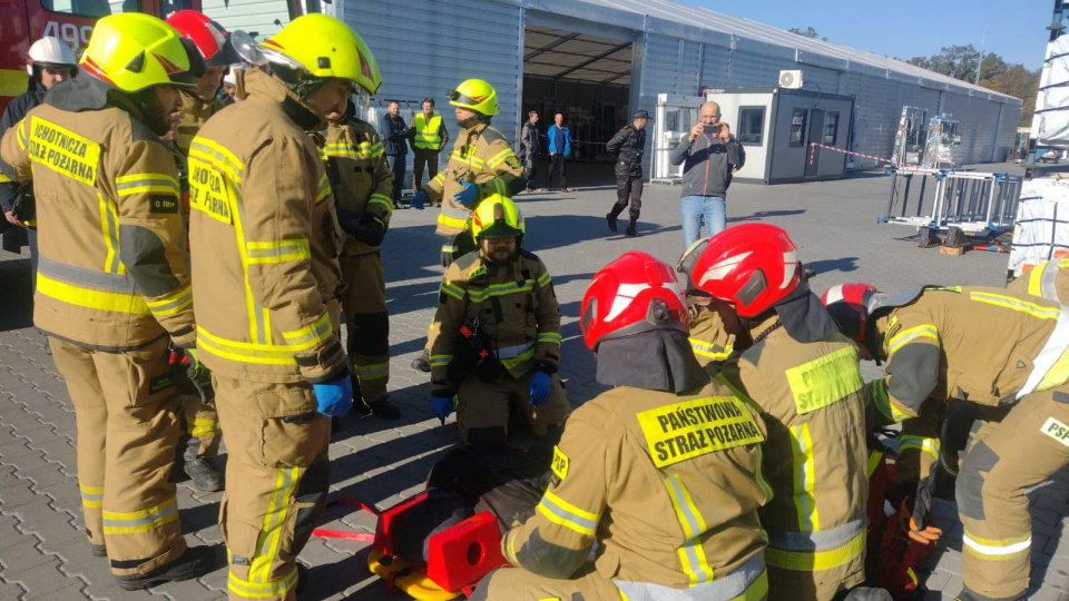 Ćwiczenia strażaków foto:KP PSP w Strzelcach Opolskich