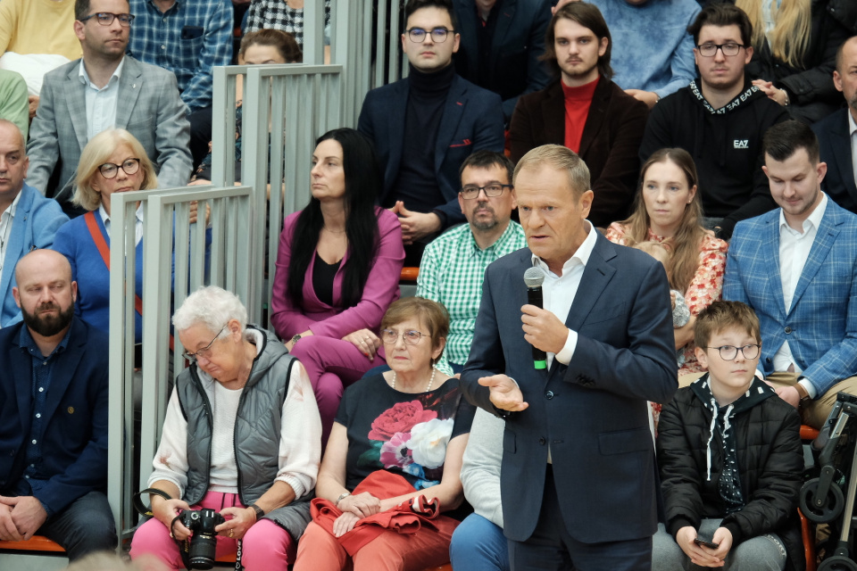 Donald Tusk rozpoczął wizytę na Opolszczyźnie [fot. Wanda Kownacka]