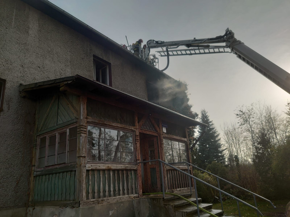 Pożar w Kolonowskiem foto:KP PSP Strzelce Opolskie