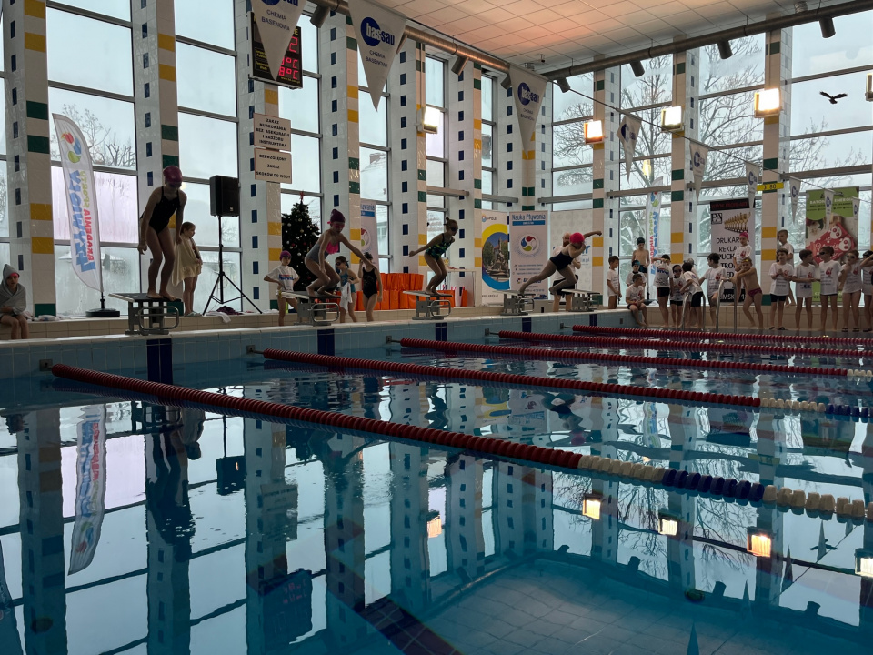 Zawody pływackie na pływalni Akwarium w Opolu [fot.M.Matuszkiewicz]