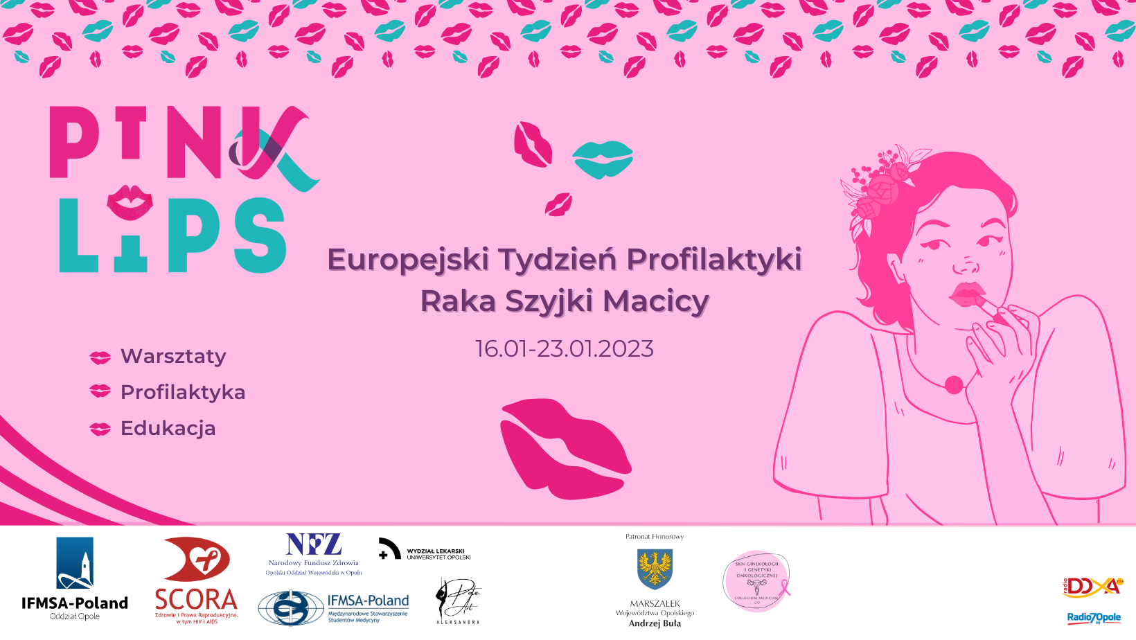 Plakat akcji 'Pink Lips' w Opolu