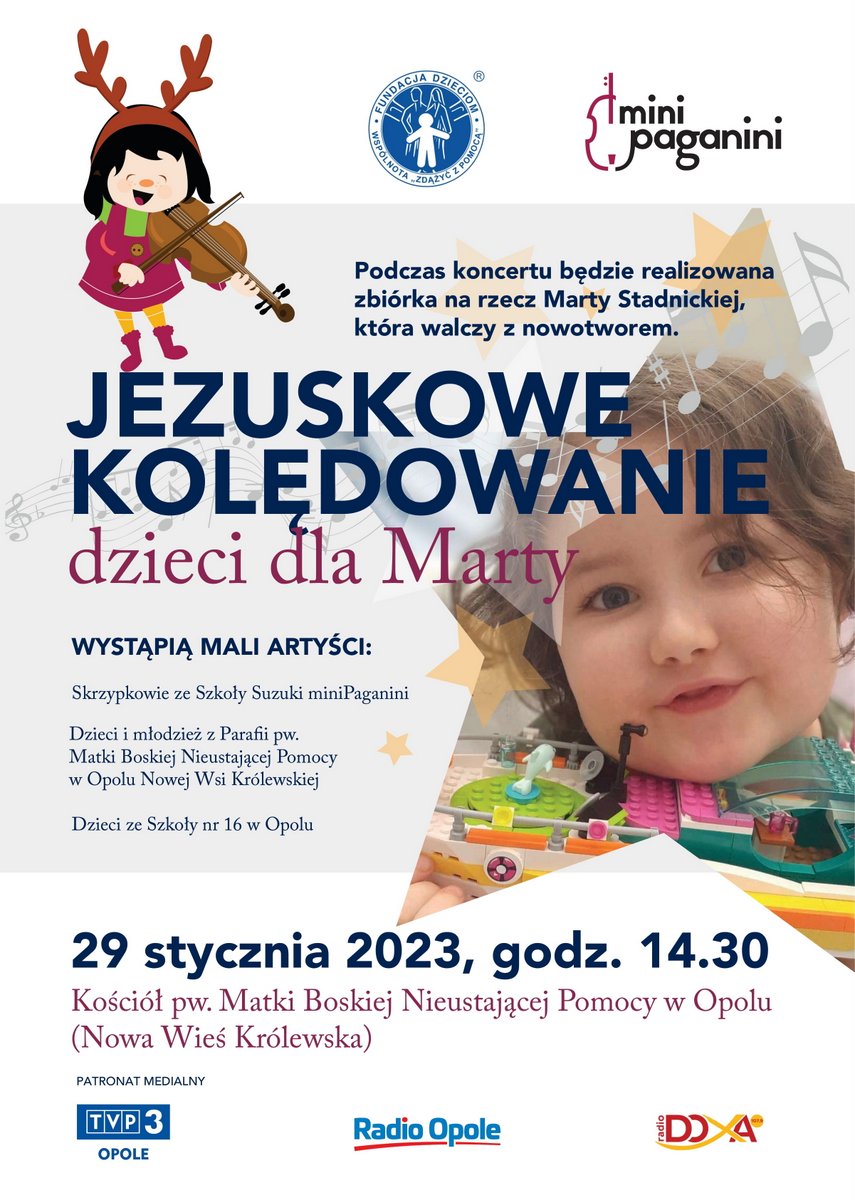 Plakat MiniPaganini koncert charytatywny 2023
