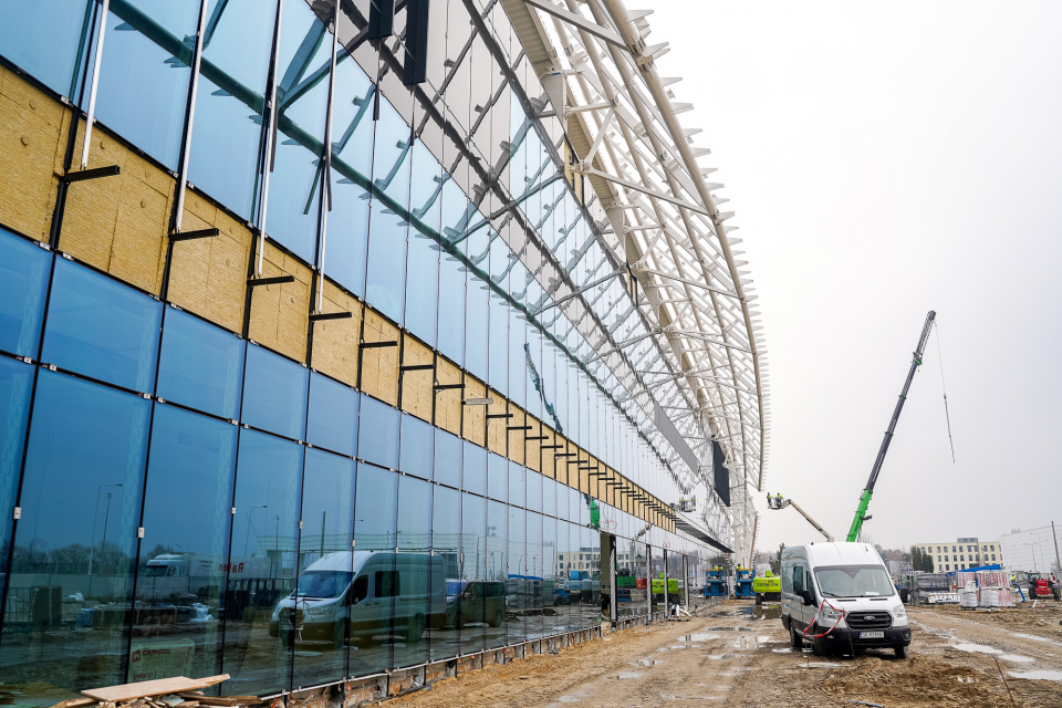 Stadion Opolski w trakcie budowy - grudzień 2023 [fot. Adam Dubiński]
