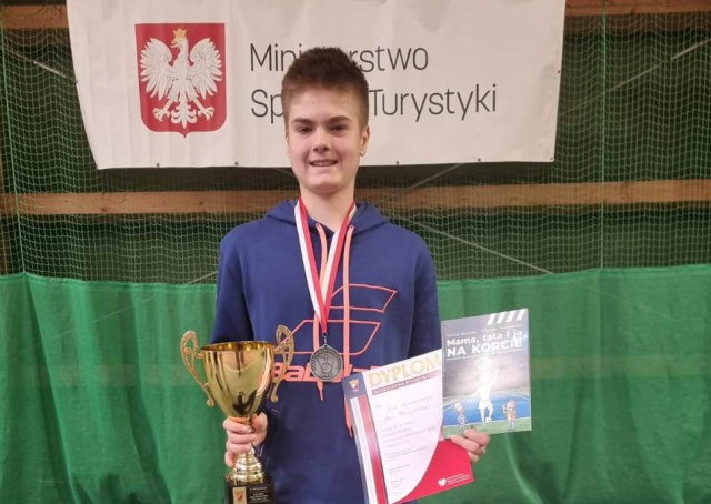 Młody talent z Opola wicemistrzem Polski w tenisie