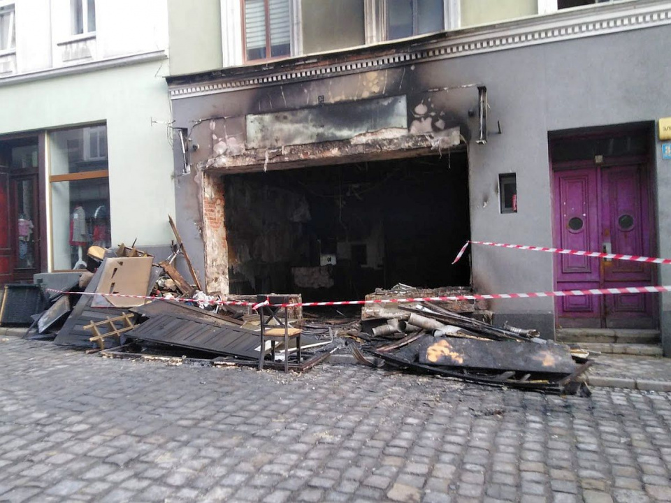 Spalona pizzeria w Prudniku [foto: Mario]