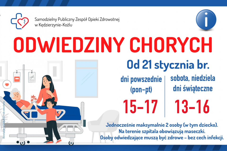 Wracają odwiedziny pacjentów infografika: SP ZOZ w Kędzierzynie-Koźlu
