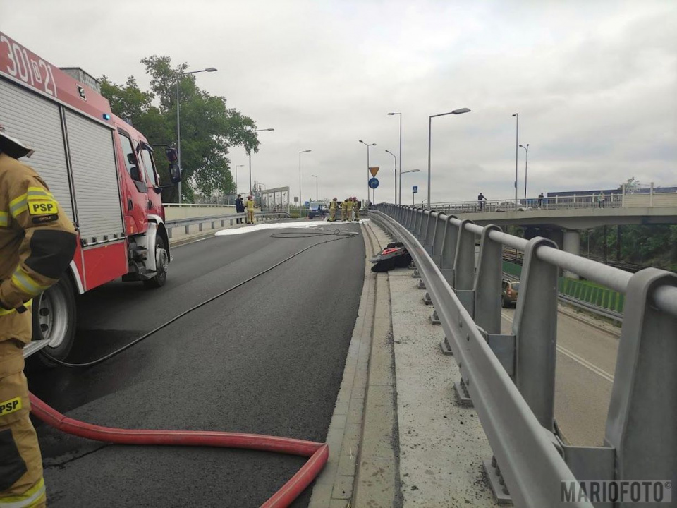Pożar auta w Opolu fot. Mario