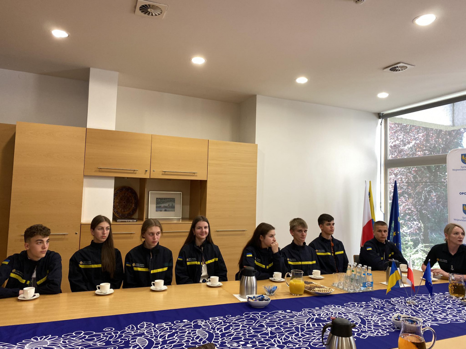 Spotkanie z delegacją młodych strażaków z Ukrainy [fot. Wiktoria Kramczyńska]