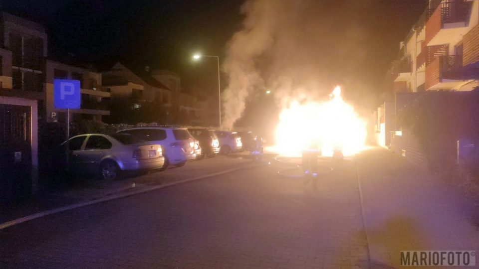 Pożar "elektryka" na Krzemienieckiej w Opolu [fot. Mario]