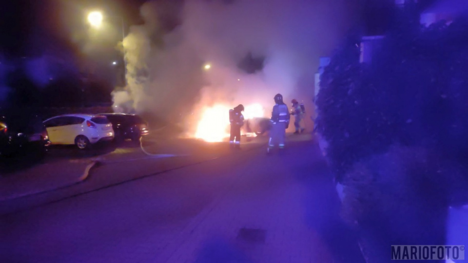 Pożar "elektryka" na Krzemienieckiej w Opolu [fot. Mario]
