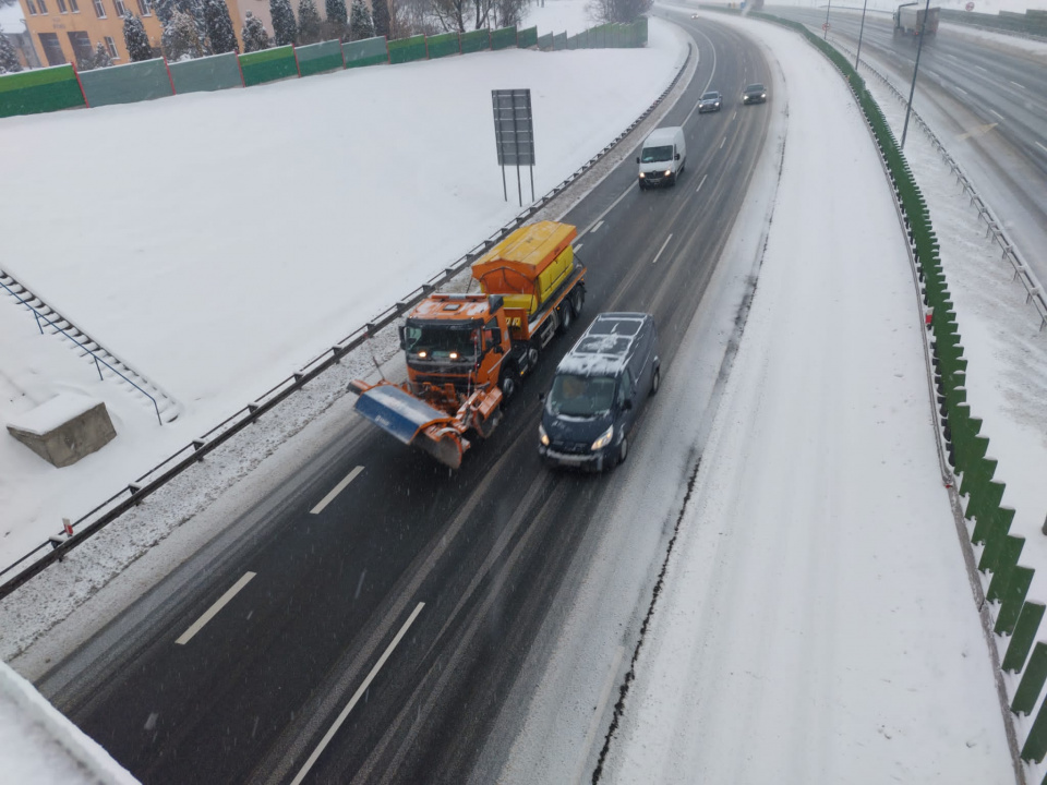 Zima na drogach fot. GDDKiA w Opolu