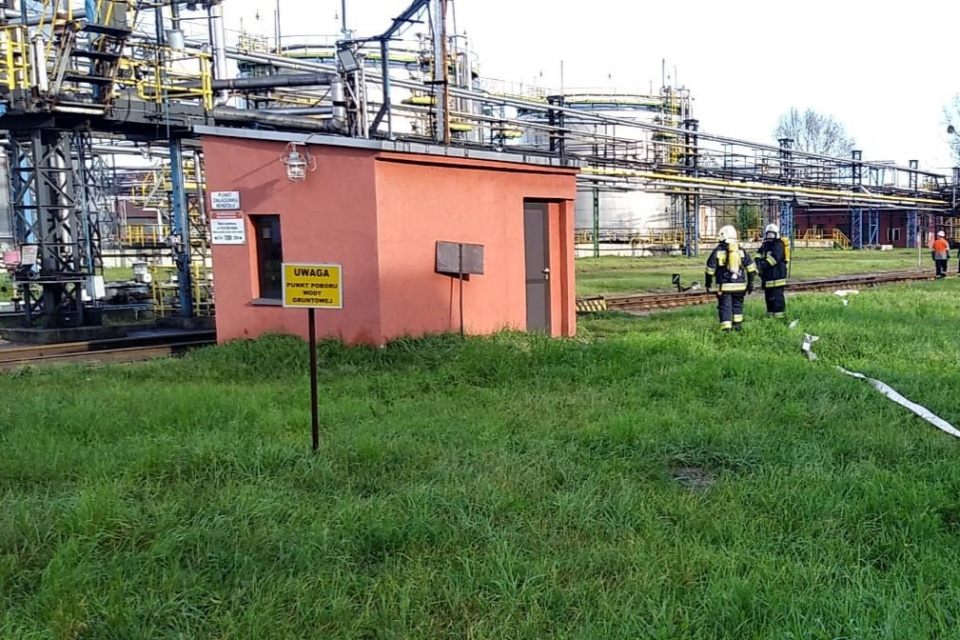 Ćwiczenia strażackie na terenie zakładów koksowniczych w Zdzieszowicach [fot. KP PSP Krapkowice]