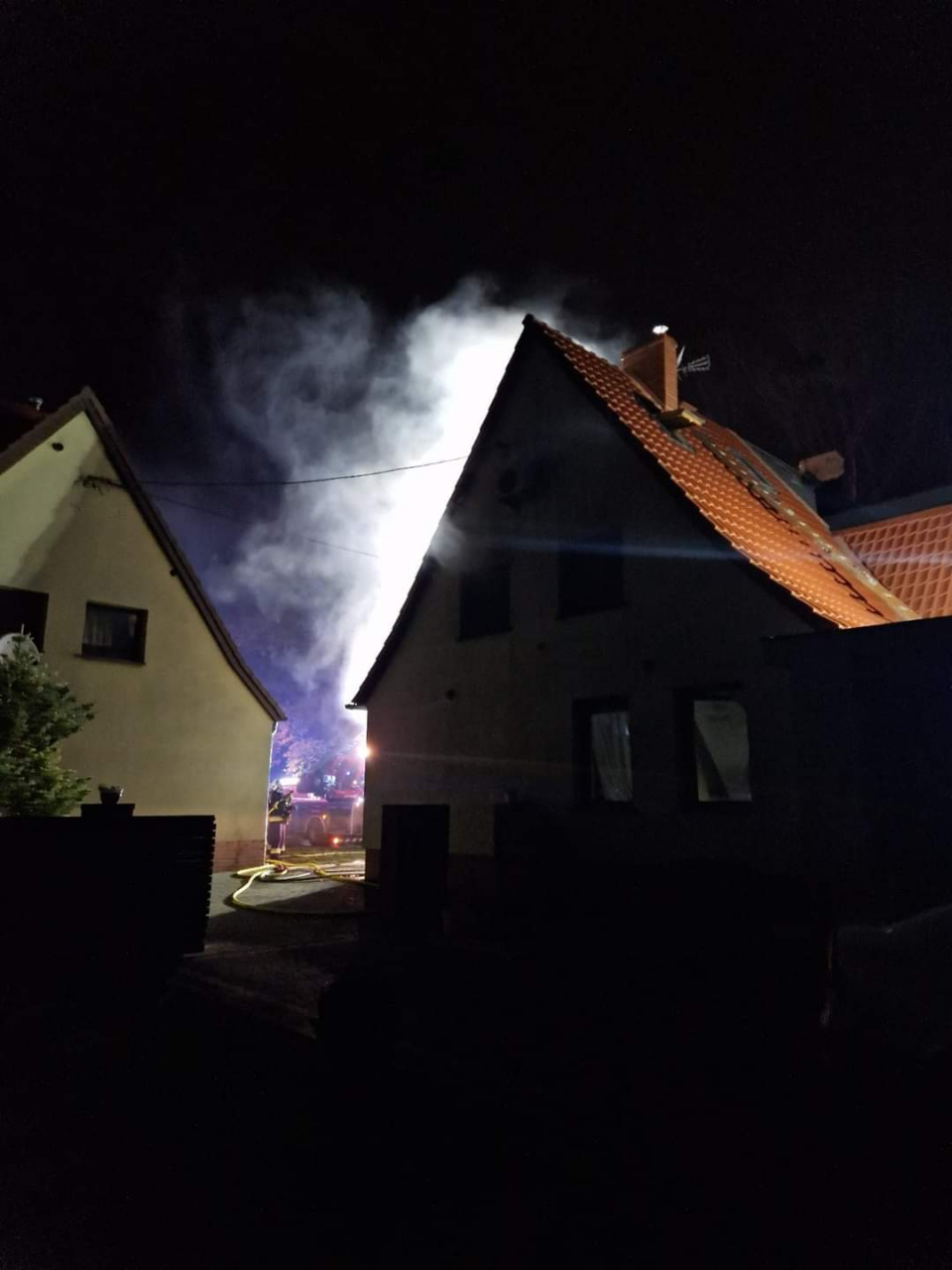 Pożar domu w Kędzierzynie-Koźlu fot. KP PSP w Kędzierzynie-Koźlu