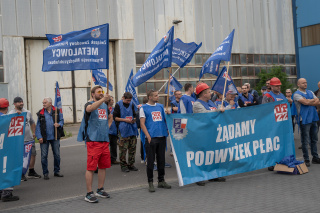 Akcja protestacyjna Snop Automotive w Opolu [fot. Jędrzej Łuczak]