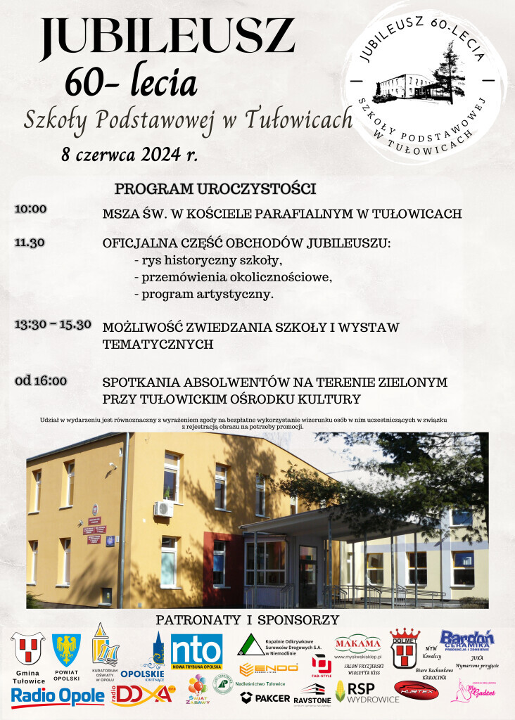 Jubileusz 60-lecia Szkoły Podstawowej w Tułowicach
