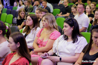 Minister nauki i szkolnictwa wyższego Dariusz Wieczorek na spotkaniu ze studentami opolskich uczelni. [fot. Sławomir Mielnik]