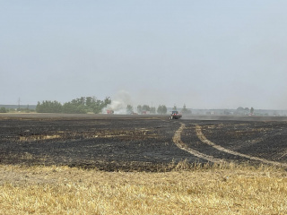 Pożar zboża [fot. Anastazja R.]