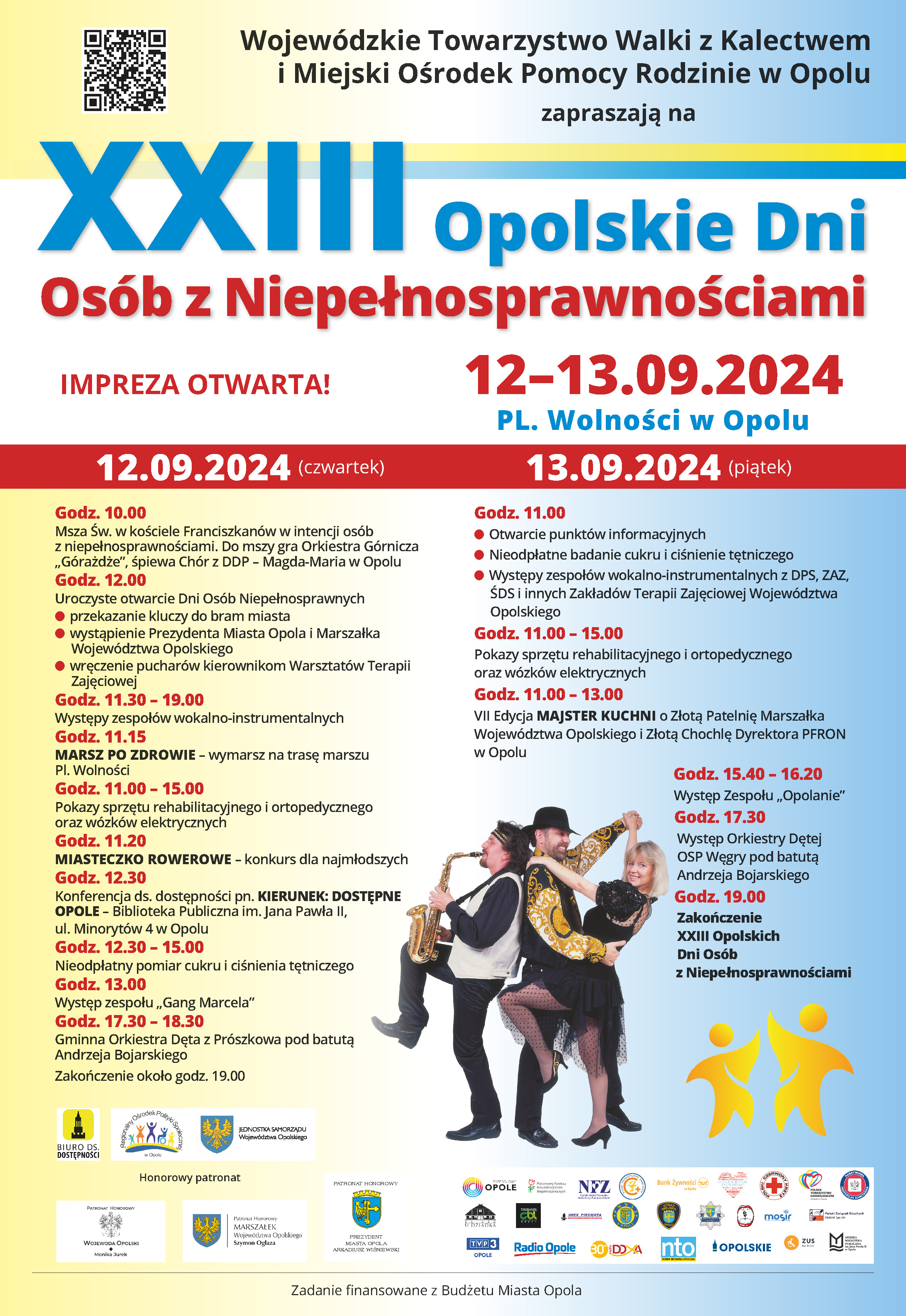 Aktualny plakat XXIII Opolskich Dni Osób z Niepełnosprawnościami.