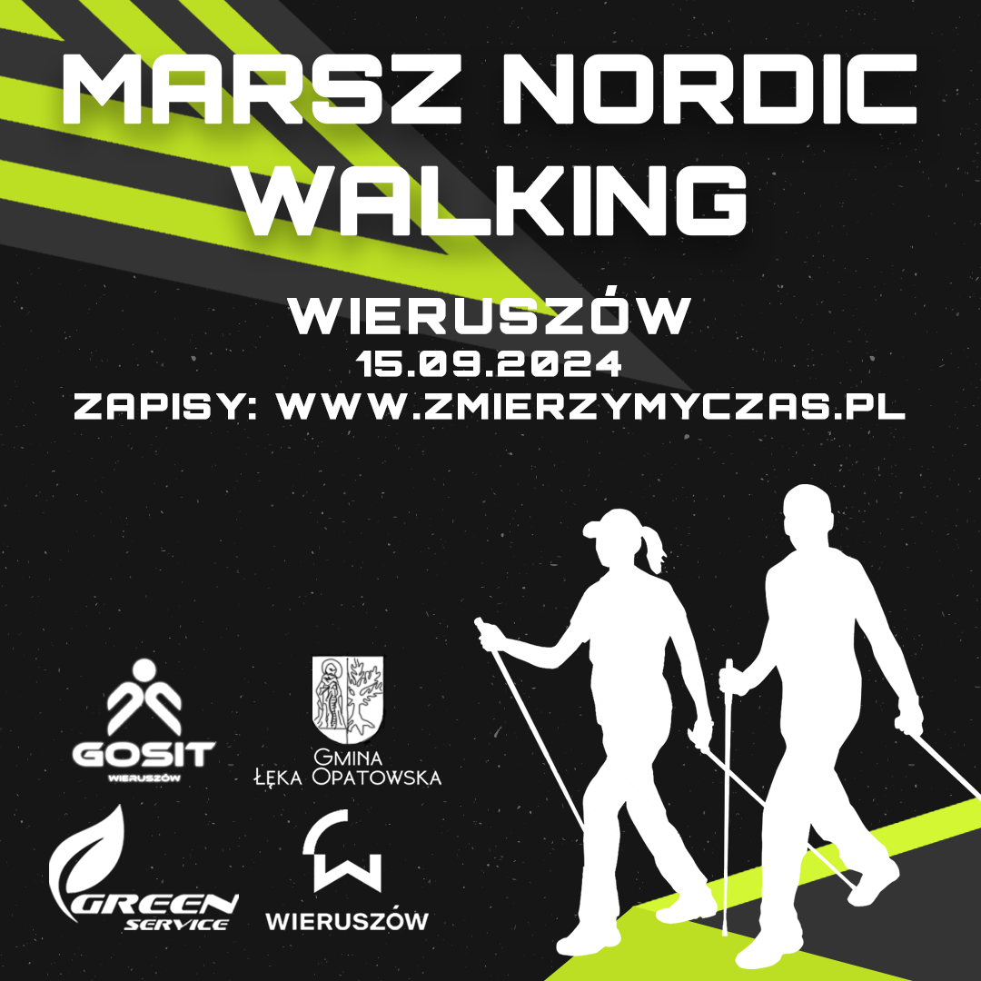 Plakat marszu nordic walking