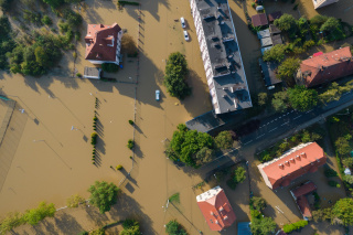 Sytuacja w Lewinie Brzeskim w środę 18.09.2024 r. [fot. Marcin Boczek]