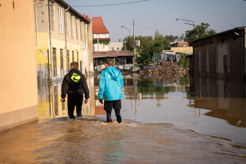 Sytuacja w Lewinie Brzeskim w środę 18.09.2024 r. [fot. Marcin Boczek]