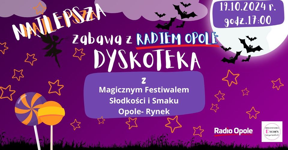 Plakat dyskoteki z Radiem Opole