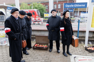 Happening "Tu byli", powstańcy do Lamsdorf [fot. Sławomir Mielnik]