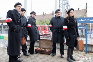 Happening "Tu byli", powstańcy do Lamsdorf [fot. Sławomir Mielnik]