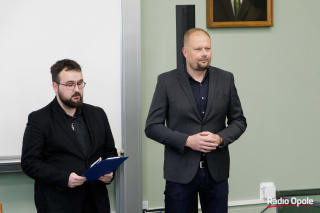 Poseł na Sejm Witold Zembaczyński na spotkaniu ze studentami UO w Collegium Civitas [fot. Sławomir Mielnik]