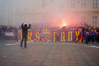 Przemarsz kibiców Odry Opole [fot. J. Madzia]