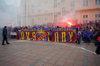 Przemarsz kibiców Odry Opole [fot. J. Madzia]