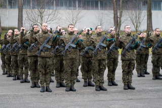 Przysięga wojskowa u opolskich logistyków [fot. Marcin Boczek]