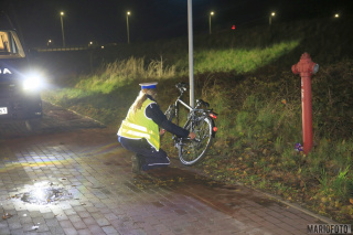 Potrącenie rowerzysty na ul. Krapkowickiej w Opolu [fot. Mario]