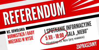 Plakat promujący spotkanie ws. referendum [fot. materiały organizatora]