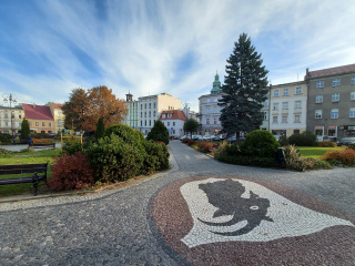 Rynek w Głuchołazach. W sobotę stanie tam m.in. zaćmobus, osteobus i dentobus [fot. Jan Poniatyszyn]