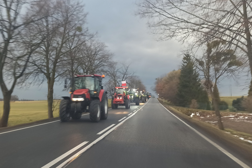 Protest rolników we Większycach [fot. Joanna Gerlich]