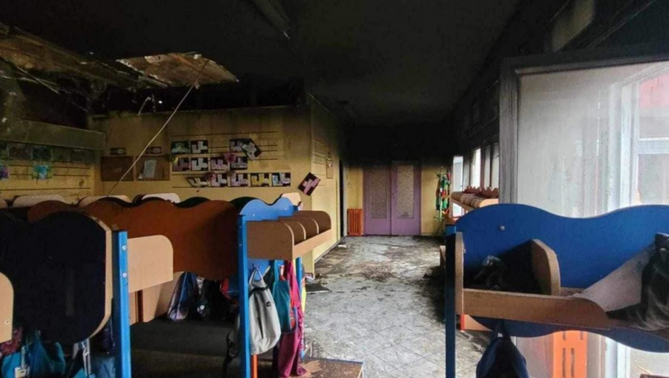 Pożar przedszkola w Niemodlinie [fot. archiwum prywatne]