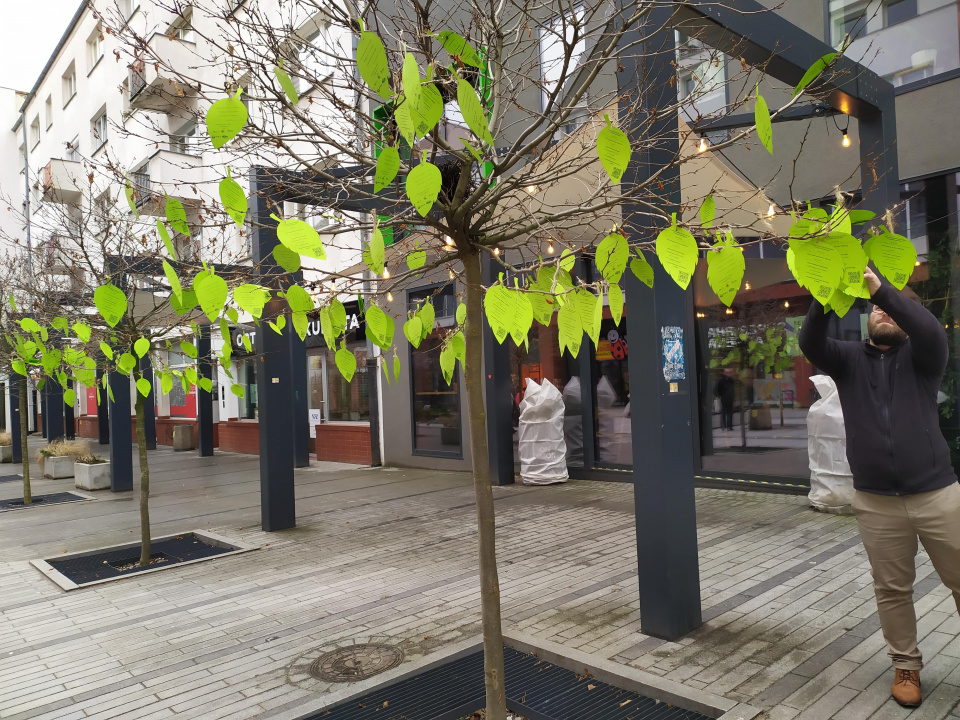 Happening "Drzewo (po)MOCY" w Opolu z okazji Światowego Dnia Walki z Depresją [fot. Anna Kurc]