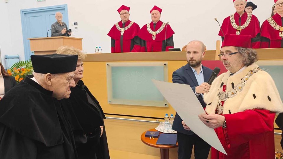 Uroczystość nadania tutyłu doktora honoris causa prof. Franciszkowi Markowi [fot. Mateusz Gruchot]]
