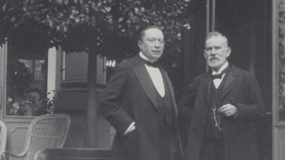 Max Pinkus – pierwszy z lewej – ze szwagrem, noblistą Paulem Ehrlichem [fot. Instytut Leo Becka]