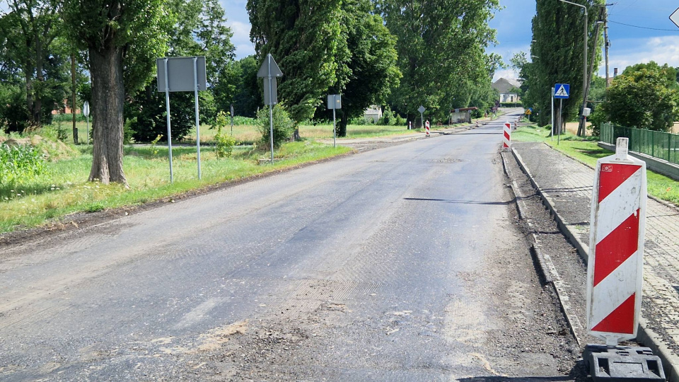 Trwa remont odcinka Pietna - Ściborowiece fot. A. Joszko