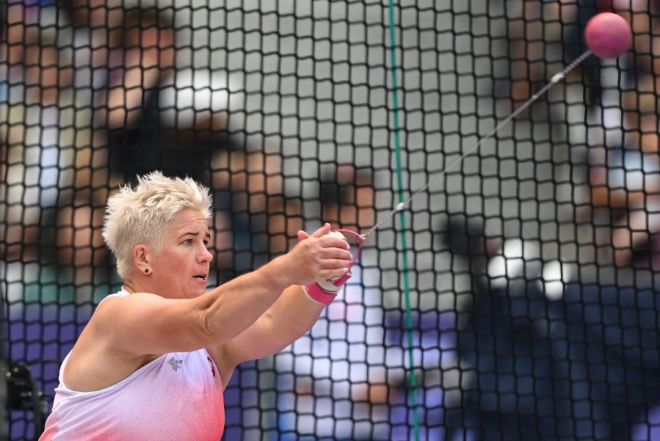 Igrzyska Olimpijskie Paryż 2024. Polka Anita Włodarczyk w finale konkursu rzutu młotem kobiet, 6 bm. (js) PAP/Adam Warżawa