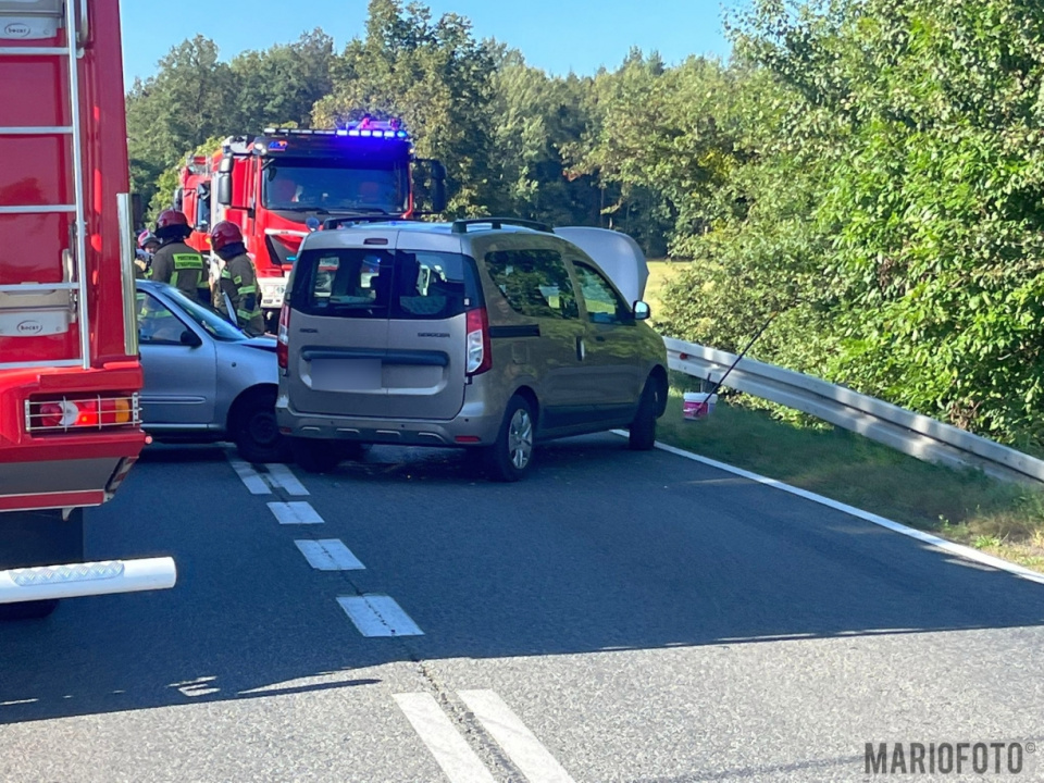 Zderzenie dwóch osobówek w Jełowej [fot. Mario]