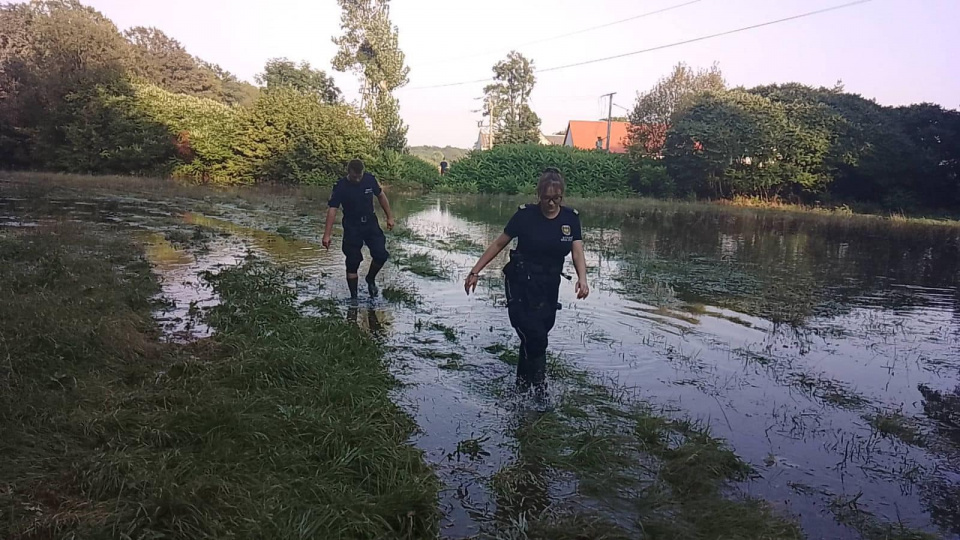 Akcja mieszkańców i służb w Osieku Grodkowskim [fot. fb Urząd Miejski w Grodkowie]