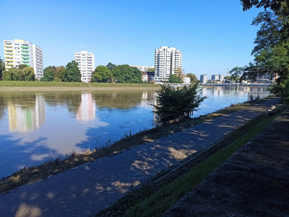 Odra w Opolu po przejściu wysokiej fali [fot. M. Śmierciak]